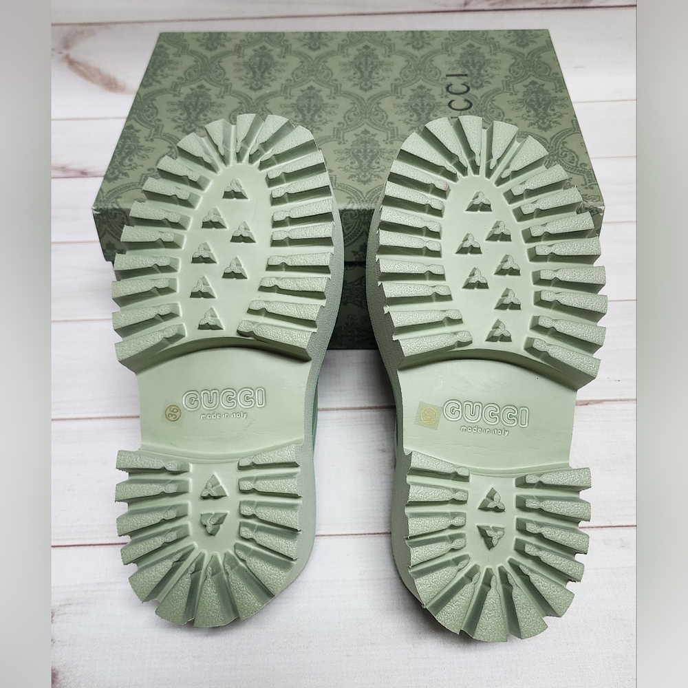 Gucci Mint Green Platform Clogs - image 6